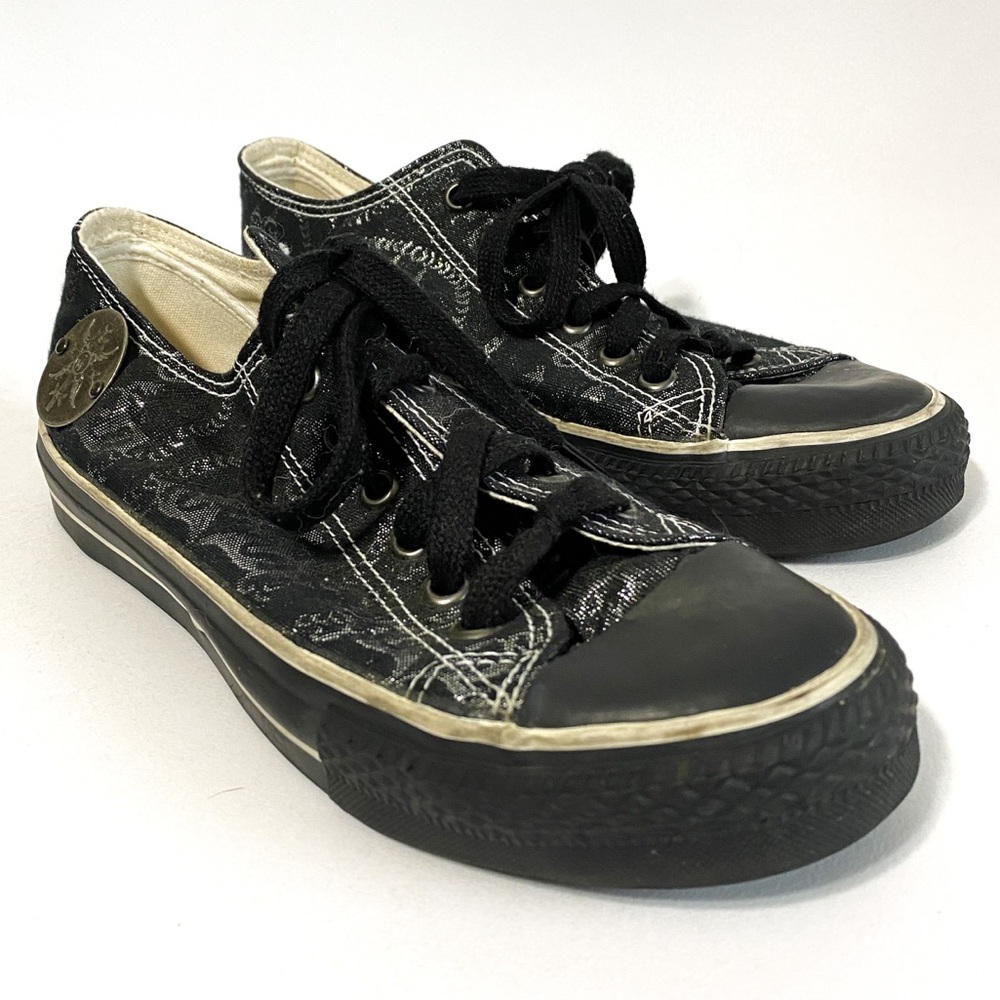 THOMAS WYLDE Black & Metallic Canvas Chuck Sneaker